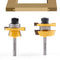 Newdeli 2Pcs Shaker Rail and Stile Router Bit Set 1/4 Inch Shank