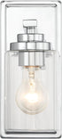 1 10 Craftmade - Clark Light in. Chrome Finish Wall Sconce with Clear Glass