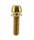 Titanium Ti Allen Hex M5x16 18mm Tapered Head Bolt with Washer, Pack of 6 (Gold)