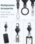 Uniclife 2 Pack Heavy Duty Retractable Keychain with Magnetic Closure, 16 oz Badge Reel & Vertical Plastic Card Case