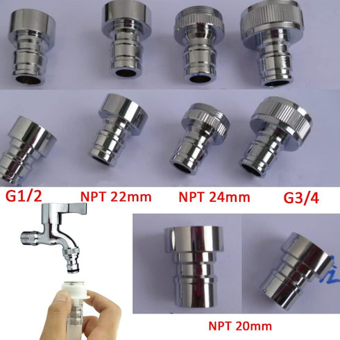 Faucet Quick Connector Adapter, Thread Connecting Aerator Adapter for Dishwasher Washing Machine (G1/2 Hose Thread)