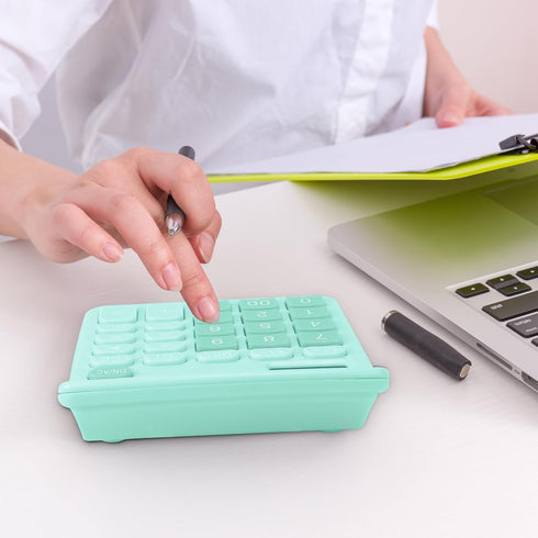 Calculator, Desktop Large Display, Battery and Solar Powered, Simple Small Calculator for Office, Home, School, Blue