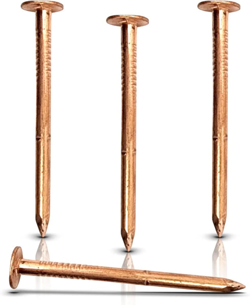 50 Pack 2 Inch USA MADE Copper Nails, Solid Pure Copper Roofing Finish Spikes for Furniture and Boat