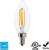 Greenlite B11 5W Bulb, 60W 500 2700K Dimmable, 120V, E12 (6 Pack) LED Torpedo Filament Chandelier Light Equivalent