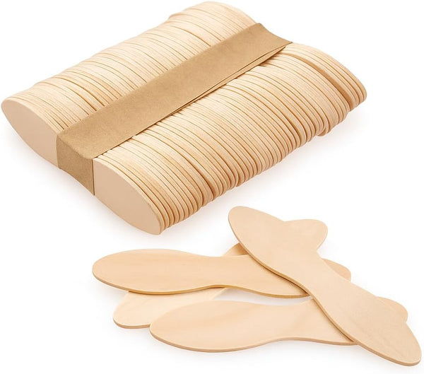 Concession Essentials 2.75" Natural Wooden Ice Cream Spoons Eco-Friendly Mini Tasting and Craft Spoons
