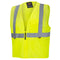 Pioneer High Visibility Tricot Mesh Zip-Up Safety Vest Reflective Tape Yellow/Green Unisex 4XL