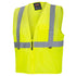 Pioneer High Visibility Tricot Mesh Zip-Up Safety Vest Reflective Tape Yellow/Green Unisex 4XL