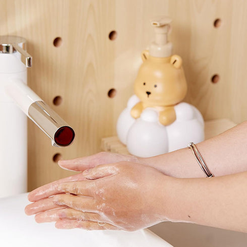 Geavonyg 250 500ml / Cute Foam Dispenser Bathroom Cartoon Bear Hand Sanitizers and Shampoo Bottle with Refillable
