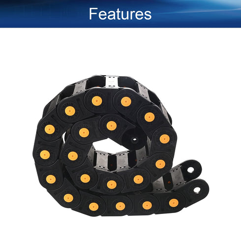 Heyiarbeit R100 Cable Drag Chain 1Meter Carrier Drag Chain Cable Wire 35x100mm with End Connectors for Electrical