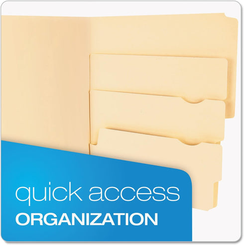 Pendaflex Divide It Up File Folders, Letter Size, Manila, 24/Pack (10770)
