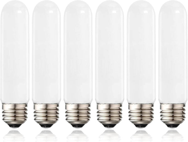 XININSUN T10 LED Bulb, 8W Dimmable Tube Bulbs, 60-75 Watt Equivalent, 4000K Daylight White, E26 Base, 6 Pack