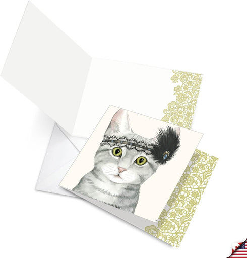 The Best Card Company 12 Beautiful Blank Note Cards Bulk - 4 x 5.12 Inch (4 Designs, 3 Each)