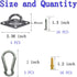 Goiio 4 Pcs 2.36 Inch Pad Eye Plate Hook, 304 Stainless Steel for Outdoor and Indoor Activities