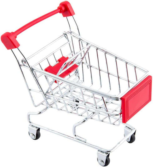 Restaurantware-5.5 5.4 Inch 1 x Mini Shopping Cart, Rectangle Tiny Shopping Cart - Desk Organizer, Accessory