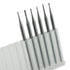 Luo ke 6 Pcs 3/32 Inch Shank Tungsten Steel Engraving Router Bits for Rotary Tool, Olive Amber Carving