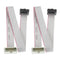 2Pcs 10 Pins IDC Extension Cable Male to Female Jumper Connector 2.54mm Pitch Double Row Flat Ribbon Cable