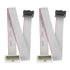 2Pcs 10 Pins IDC Extension Cable Male to Female Jumper Connector 2.54mm Pitch Double Row Flat Ribbon Cable