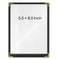 Menu Covers 25 Pack 5.5 x 8.5 inch - Black Vinyl Menu