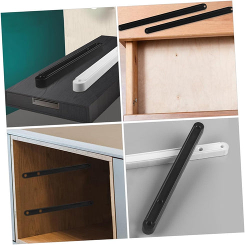 2pcs Healifty Side Mount Drawer Slides Smooth Silent Sliding Dresser Rails Cabinet Drawer Guides for Bedside Wardrobes