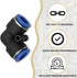 46 Pcs 4mm Pneumatic Quick Push in Connect Air Tube Fitting Kit, Includes Straight/Elbow/Tee/Splitter Connectors
