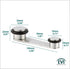Evi Fittings I-164-ad Door Stop with Retainer - Rotary Wedge Stooper, Stainless Steel, Adhesive or Screw Fix