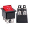 Twidec 2Pcs Rocker Switch 6 Pins 3 Position ON/Off/ON, AC 10A/125V 6A/250V DPDT Red LED Light Illuminated