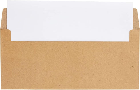 Juvale 100 Pack Bulk #10 Brown Envelopes, Gummed Seal for Invitations, Mailing Letters, Checks (4-1/8 x 9-1/2 In)