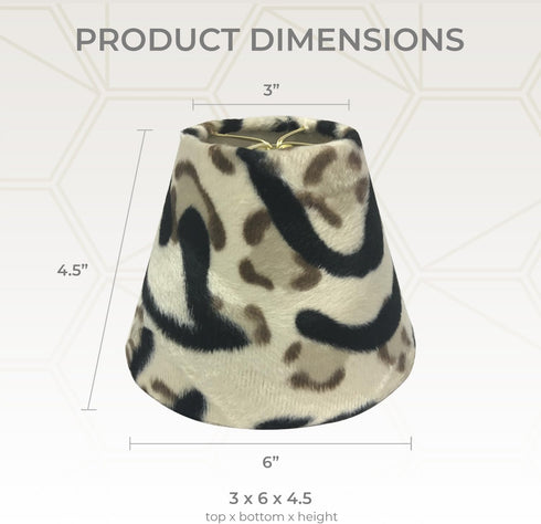 CS-963-6 3 6 4.5 Royal Designs, Inc. Animal Print Empire Chandelier Shade, Cowhide, x x