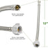 CNCT1274 No Lead Stainless Steel Braided Tank Supply Line with 3/8'' Compression Fitting and 44020 BC Plastic Nut, 12