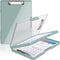 Heavy Duty Clipboard with Storage, 8.5x11 Clip Boards with 2 Storage Cases, Dark Green Nursing Clipboard Folder