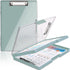 Heavy Duty Clipboard with Storage, 8.5x11 Clip Boards with 2 Storage Cases, Dark Green Nursing Clipboard Folder