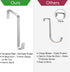 12 Pcs Sturdy Metal Over the Door Hooks - Door Hanger Hooks for Hanging Clothes, Towels, Purses, 15 Lbs Capacity
