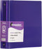 JAM PAPER Plastic 2 Inch Binder, Purple 3 Ring Binder, Sold Individually