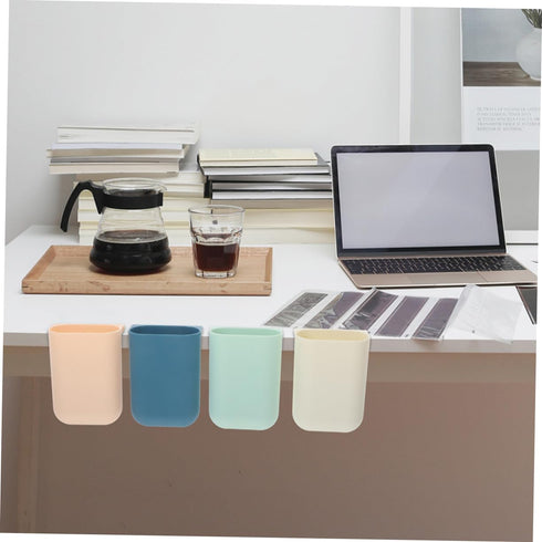 8pcs SHOWERORO Desktop Storage Box Rolling Cart Cup Holder Hanging Organizer Cups Desk Space Storage Bins Portable Bin
