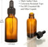 AOZITA 4 Pack 2 oz Dropper Bottles with 1 Funnel & 4 Labels - 60ml Dark Amber Glass Tincture Bottles with Eye Droppers