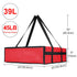 20" 20" 6" Commercial 1Pk CIVJET Insulated Pizza Delivery Bag for Carry Hot, x x Carrier Warmer, Insulated Food
