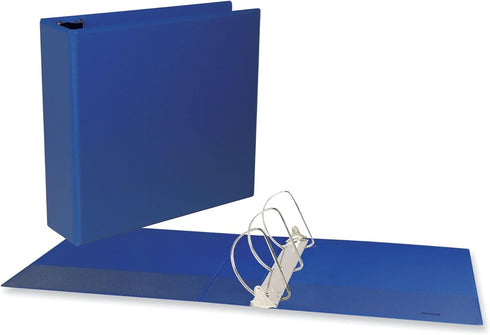 Universal UNV20754 3-Slant D-Ring View Binder, 11 in. x 8.5 in., 3 in. Capacity, Navy Blue