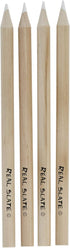 Pepperell Real Slate Chalk Pencils, 5/Pkg with Sharpener, Sandal