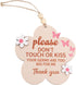 lasuroa Please Do Not Touch or Kiss Baby Sign, Wooden Dont Touch Baby