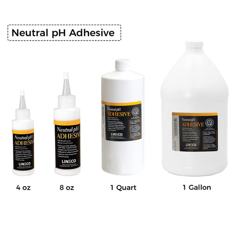 LINECO Neutral pH Adhesive 8 Oz, Acid-Free, All-purpose Glue, Dries Clear for Bookbinding and Crafts