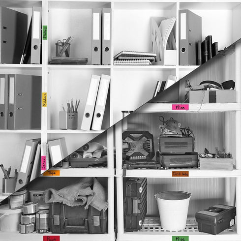ChromaLabel 1 x 3 Inch All Purpose Permanent Color Code Rectangle Labels, 250 Labels per Box, White