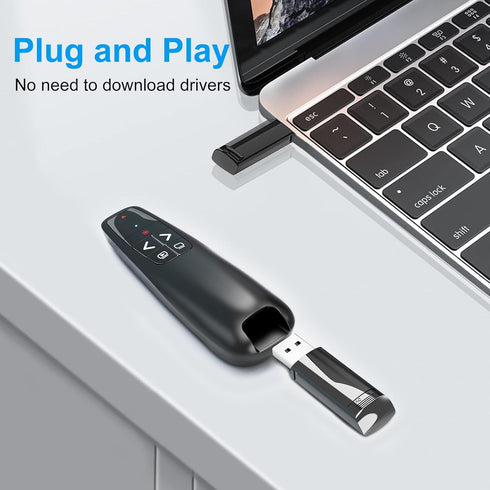 VILNIU Presentation Clickers for PowerPoint, Clicker for Laptop Presentations Remote, USB Wireless Presenter Remote