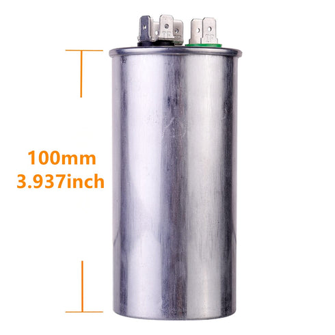 30/5 uF 30+5 MFD ±6% 370V/440V CBB65B AC Capacitor, Dual Run Round Replacement for AC Unit Fan Motor