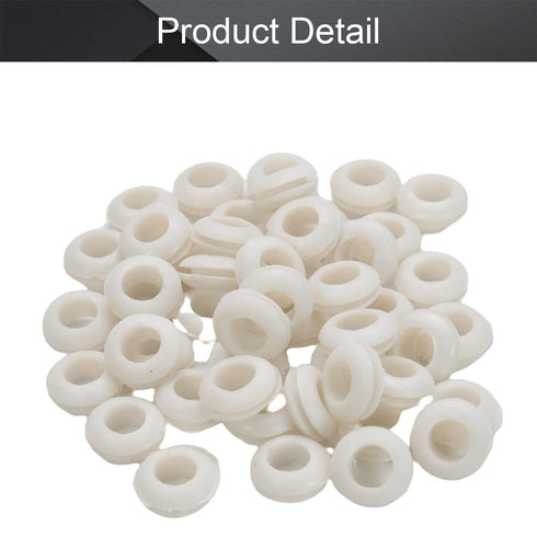 Fielect 100Pcs Rubber Grommet, 10mm Inner Dia, Oil Resistant Armature Rubber Grommets for Wiring Cable
