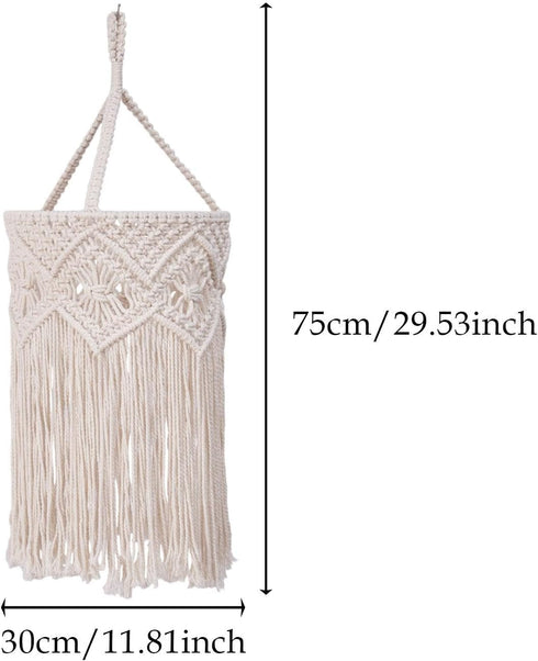 Macrame Ceiling Lamp Shade Lampshade Replacement Handwoven, Nordic Hanging Light Cover Boho Light Shade for Living