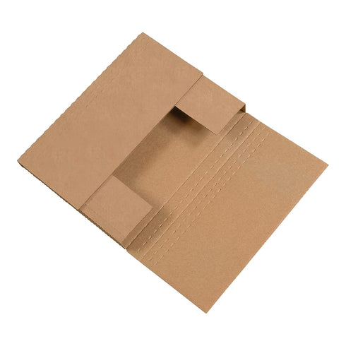 Tape Logic TLM2BKK Easy-Fold Mailers, 12 1/8" x 9 1/8" x 2", Kraft, Pack of 50