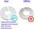 Wall Split Flange Stainless Steel Escutcheon Plate, Self-Adhesive Plumbing Cover for 22mm Diameter Pipe