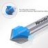 Newdeli 90 Degree V Groove and Round Nose Bit, 1/4" Carbide Router Bit for Woodworking Carving and Cutting
