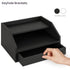 Ballucci Desk Organizer with Drawer, 3 Tier Paper, Office Supplies and File Organizer for Desktop - Black