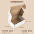 Golden State Art, 8x6x3 White Shipping Boxes, Durable Corrugated Boxes for Small Business Mailing, Pack of 26